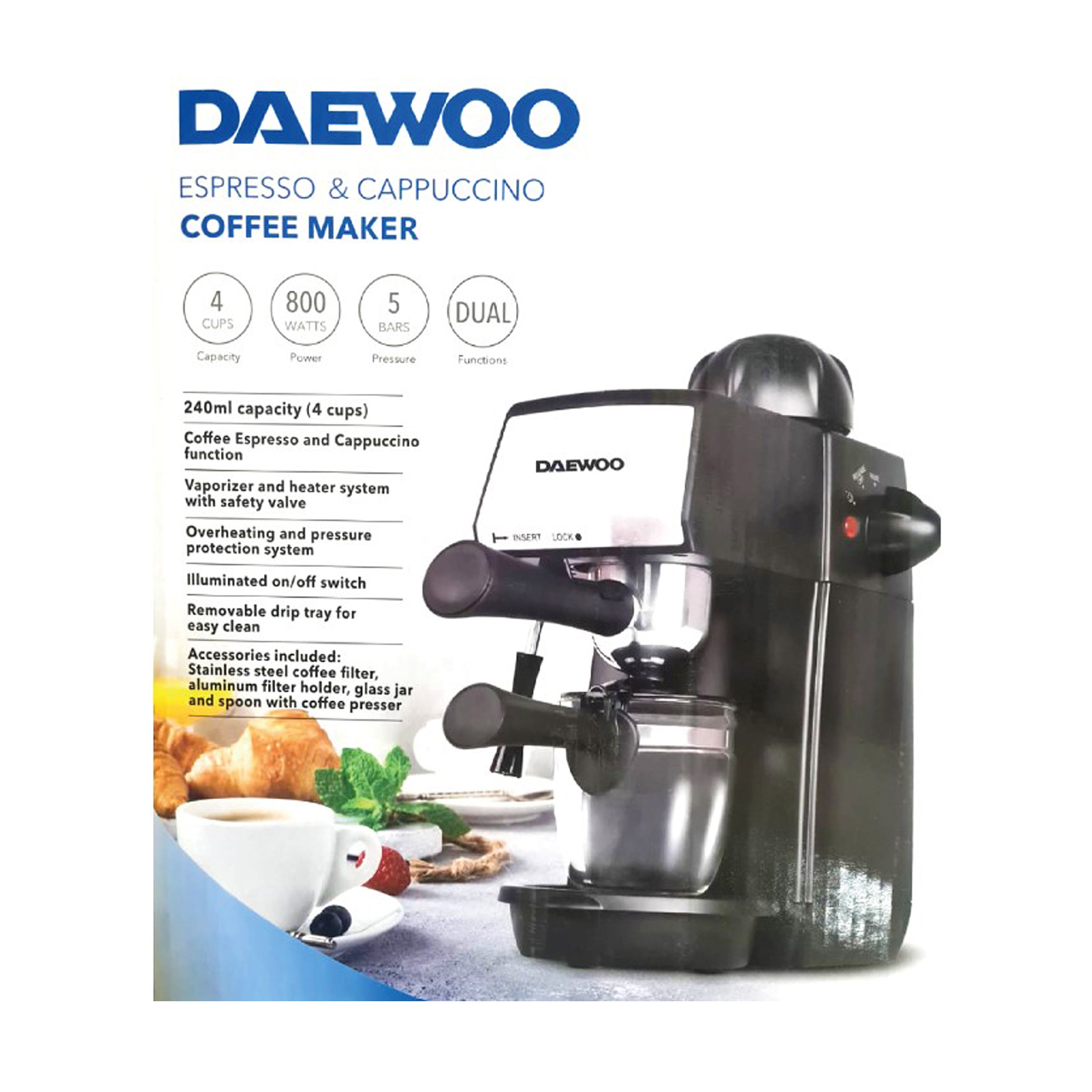 Cafetera Daewoo Des-485 Máquina Para Espresso O Capuchino